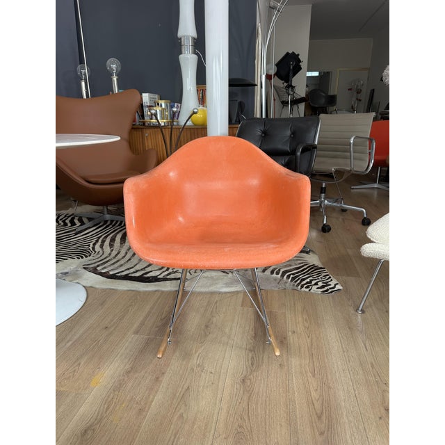 Fiberglass Rocking Armchair by Charles and Ray Eames, 1970s For Sale - Image 9 of 9