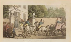 Thomas Rowlandson, The Widow'd Mother Hastens Forth to Meet, Etching, 1817