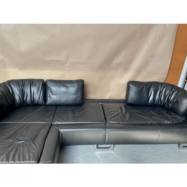 DS-165 Sofa in Black Leather with Adjustable Backrests from de Sede, 2010s For Sale - Image 4 of 10