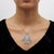 Vintage Berber Hand of Fatima/ Hamsa Sterling Silver Pendant With Abstract Foliate Motif For Sale - Image 9 of 9