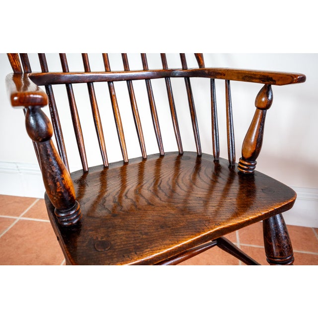Antique Windsor Armchair, 1840s For Sale - Image 4 of 18