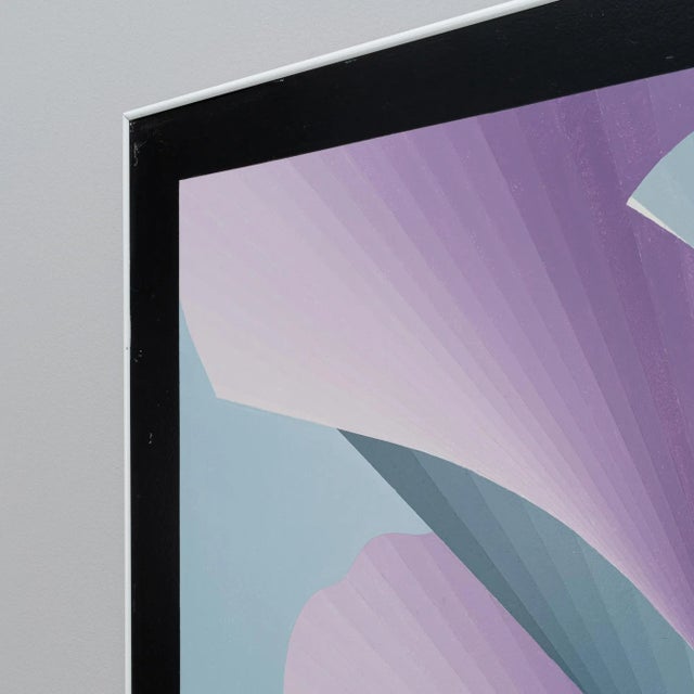 20th Century Belgian Artwork With Metal Frame By Rene Berdal For Sale - Image 4 of 9