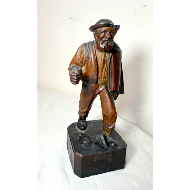 This finely carved antique 19th century German hobo wooden sculpture is a unique piece of folk art. Handmade in Germany...