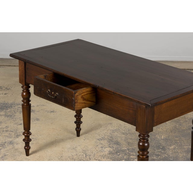 Brown Antique Country French Louis Philippe Style Farmhouse Maple Table For Sale - Image 8 of 12