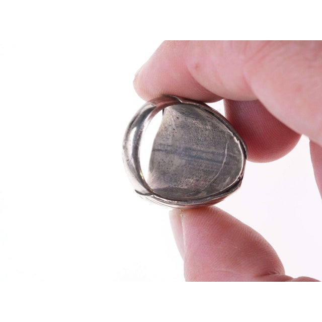 sz10 Vintage Navajo Sterling and Sleeping Beauty turquoise ring For Sale In Austin - Image 6 of 6