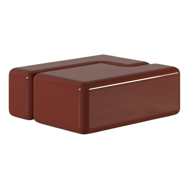 Verneuil Coffee Table in Red Lacquered Wood by Haymann Editions For Sale