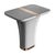 White "Perla" Side Table With Stainless Steel and Bronze Details, Handmade For Sale - Image 8 of 10