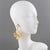 Kenzo Gilded Metal and Acrylic Four-Leaf Clover Dangle Clip-on Earrings For Sale - Image 9 of 9