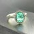 2010s Natural Colombian Emerald Diamond Ring Size 6.5 14k W Gold 2.98 TCW Certified For Sale - Image 5 of 10