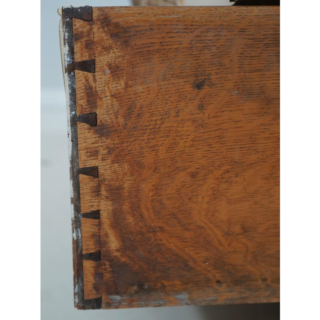 1900 - 1909 Antique French Carved Mahogany Painted Dresser For Sale - Image 5 of 18