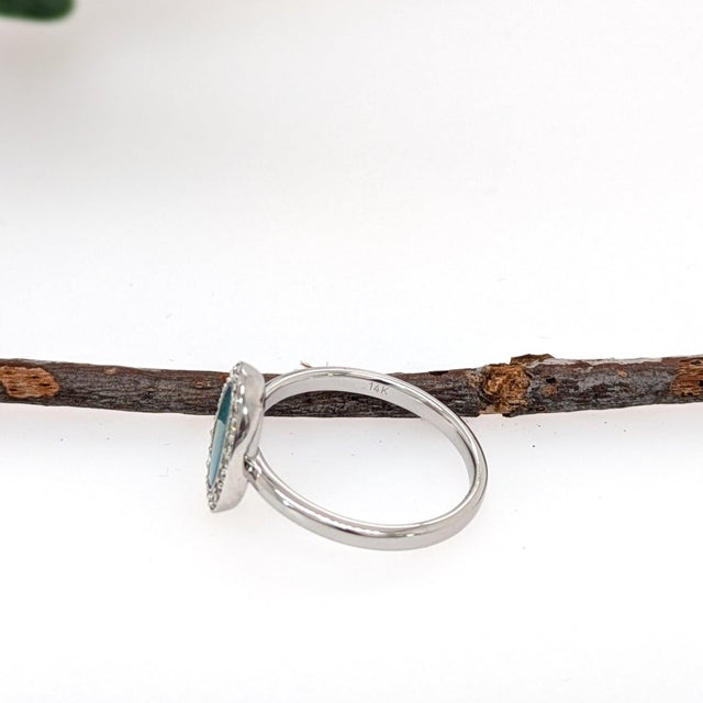 2020s 1.08cts Boulder Opal Diamond Ring With Natural Diamonds Accents: 14k Gold, 9x7mm, Size 6.75 For Sale - Image 5 of 7