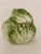 A vintage Vietri Italy cabbage leaf bowl with matching lid. This trompe l’oeil covered bowl is made to look like a whole...