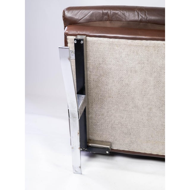 2-Seater Sofa in Patinated Brown Leather by Arne Norell, 1970s For Sale - Image 15 of 18