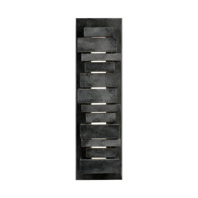 Modern Sean Lavin by Visual Comfort Studio Ledgend Small LED Outdoor Sconce, Dark Weathered Zinc For Sale - Image 3 of 3