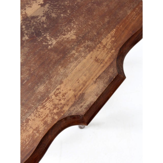 Antique Early 20th Century Side Table With Scalloped Top For Sale - Image 12 of 15