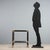 Italian-made stained bamboo bar cart from the 1950s and 1960s. The frame is embellished with brass fittings that lend a...
