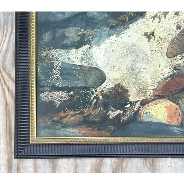 Vintage Boho Original Abstract Oil Painting For Sale - Image 12 of 13