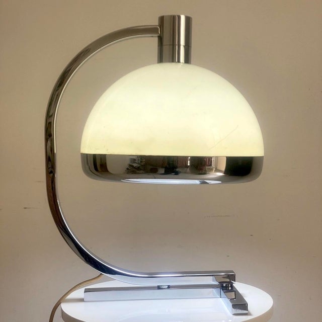 Chrome and Acrylic Glass Lamp attributed to Franco Albini, Italy, 1970s, in Very Good conditions. Designed 1970 to 1979...
