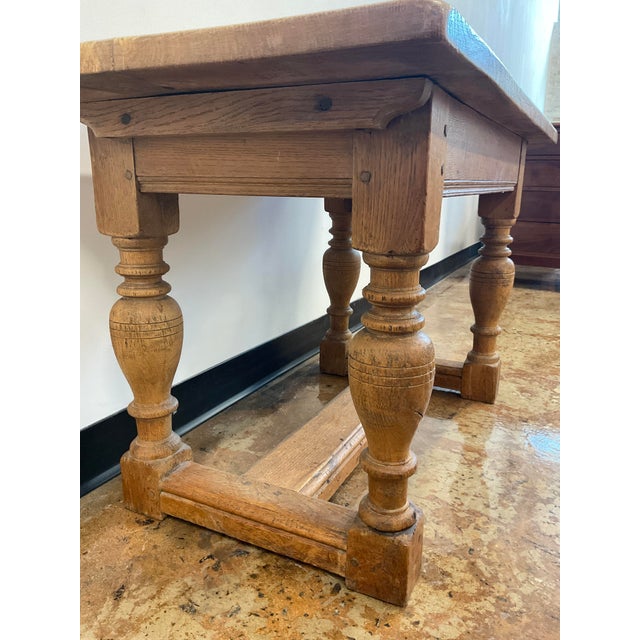 Early 20th Century Scandinavian Baroque Rustic Oak Side Table For Sale In Raleigh - Image 6 of 17