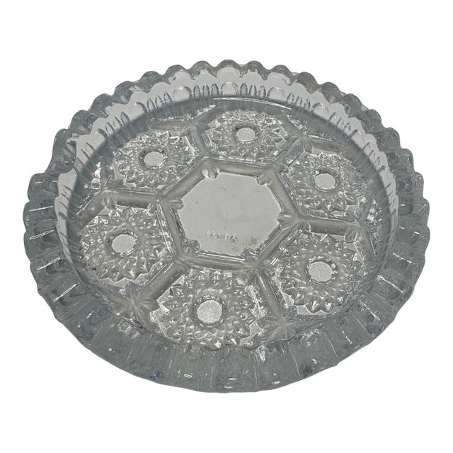 Italian Mid-Century Pressed Glass Ashtray or Catchall, C. 1950s For Sale