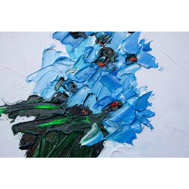 Early 21st Century Natalia Vypritskaia, Azure Bloom, Oil on Canvas For Sale - Image 5 of 7