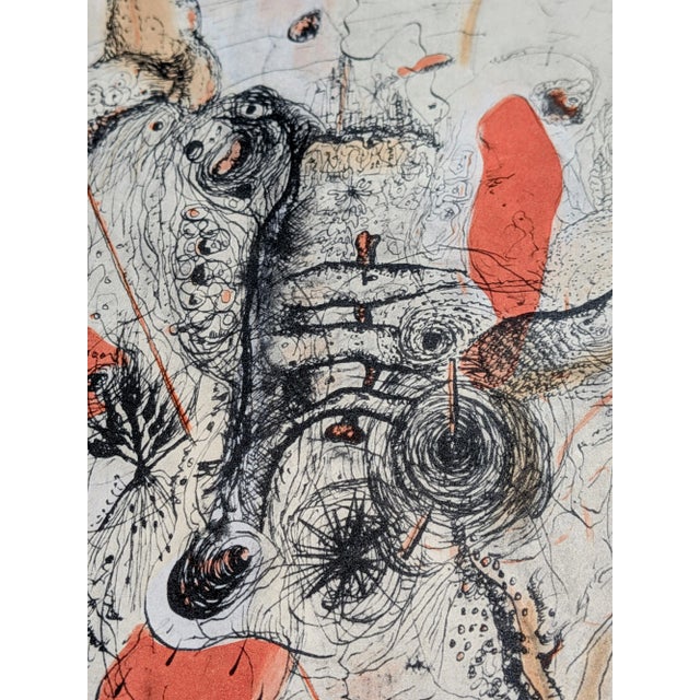 Otto Wols, Red Royal, Signed Engraving in Colors, 1963 For Sale - Image 4 of 7