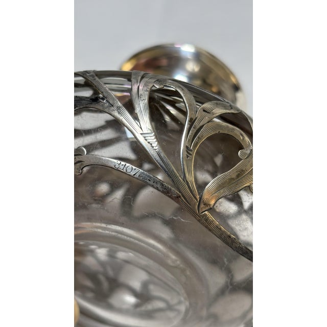 Antique 19th-Century Sterling Silver Overlay Glass Perfume Bottle For Sale In Seattle - Image 6 of 11