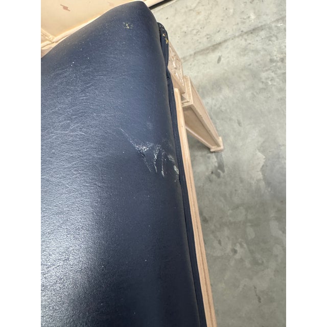 1940s Louis XIV Style Dining Chairs With Carved Wood Frames and Leather Upholstery - Set of 6 For Sale - Image 11 of 12