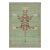 Rug & Kilim’s Distressed Tiger Rug in Green With Beige and Black Pictorial For Sale