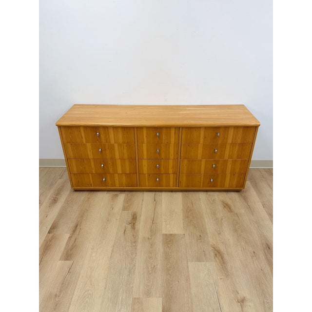 Mid 20th Century Founders Furniture MCM Blonde Twelve Drawer Dresser Vintage Mid-Century For Sale - Image 5 of 12