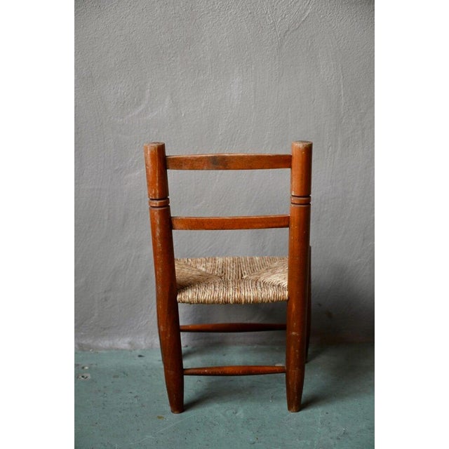 Brutalist Childrens Chair in Straw, 1970s For Sale - Image 17 of 18