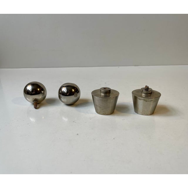Mid-Century Modern Mid-Century Scandinavian Dumbbell Paperweight in Steel, 1970s, Set of 2 For Sale - Image 3 of 8