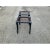 Modern Klismos style ottomans. Ottomans have a matte black finishwith round leather cording. The Ottos are in like new...