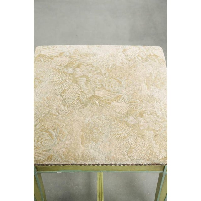 Antique Dutch Wooden Ottoman in Fabric with Floral Pattern For Sale - Image 6 of 15