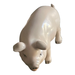 Antique Herend Porcelain Pig Figurine