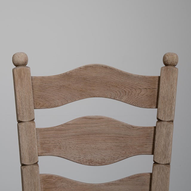 Wood Set of Six Oak Dining Chairs, Antique, France, Circa 1970 For Sale - Image 7 of 13