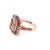 Metal 4.22 Carat Pink Morganite Diamond Sapphire Rose Gold Cocktail Ring, Size 7 For Sale - Image 7 of 10