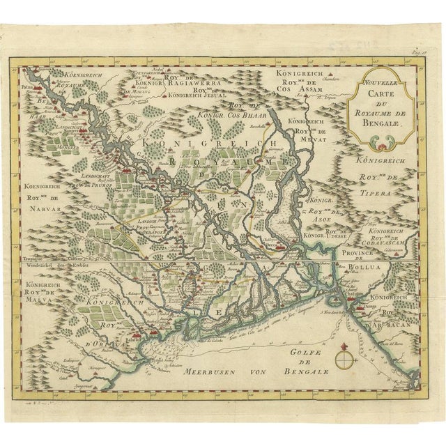Regional Map of the Gulf of Bengal and the Lower Ganges River, 1750 For Sale - Image 5 of 5