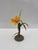 Foreshadow I by Ashley Folkner | Cement, paper, wire, paint Flower sculpture with yellow petals For Sale