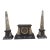 Black, Starr & Frost Victorian Egyptian Revival Clock Garniture Set, Circa 1860s For Sale