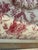 Vintage French Country Toile Upholstered Headboard – King/Queen, Rolled Silhouette For Sale In Columbia, SC - Image 6 of 10