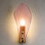 Elegant Pink Sanded Leaf Murano Glass Wall Sconces, Set of 4 For Sale - Image 6 of 9