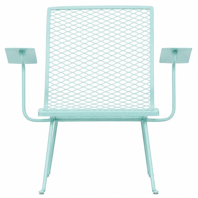 1950s Pair of Teal Outdoor Patio Lounge Chairs by Karl Lightfoot Studio, Atrributed, 2 Pieces For Sale - Image 4 of 6