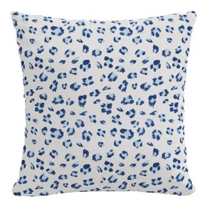 20" Indoor/Outdoor Pillow Blue Brush Cheetah