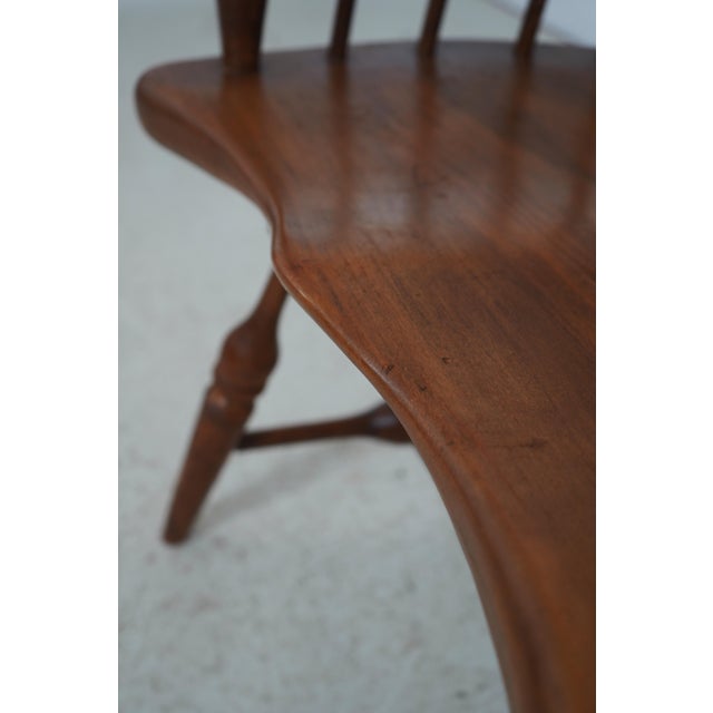 Pair of Frederick Duckloe Colonial Cherry & Oak Windsor Chairs For Sale - Image 13 of 18