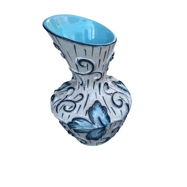 1960s MCM Italian Abstract Ceramic Vase Art Pottery Lava Glaze-a Pair For Sale In Milwaukee - Image 6 of 9