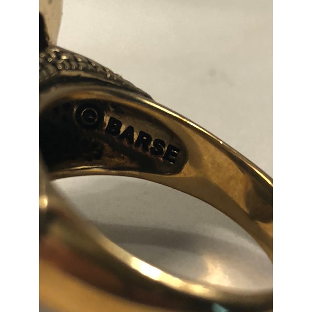1990s Barse Turquoise Gold Ring (Unisex), Size 10.5 For Sale - Image 10 of 12