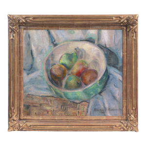 'Still Life of Pears' by Eleida Bosler Ashcraft, 1932; Post-Impressionist Woman Artist