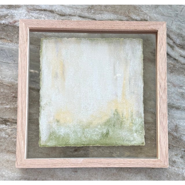 Green Contemporary Abstract Pastel on Paper, Framed For Sale - Image 8 of 9