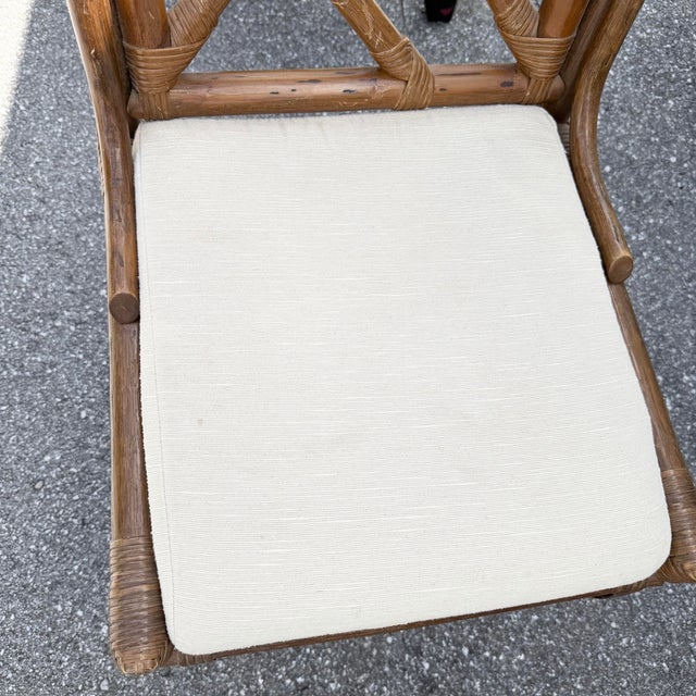 Boho Chic Chippendale Style Rattan Dining Chairs - Set of 4 For Sale - Image 12 of 12